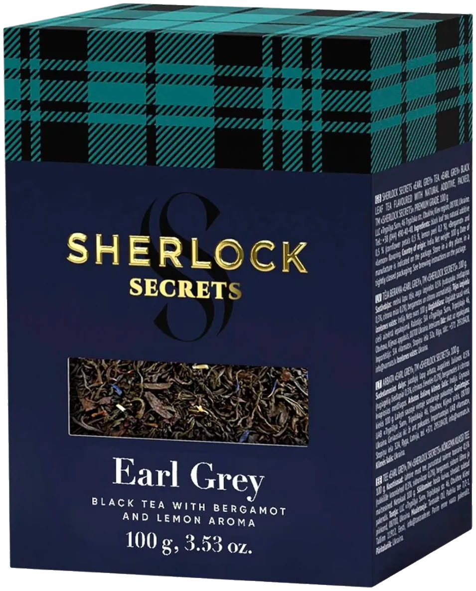 Sherlock Secrets Earl Grey with bergamot and lemon Black Tea 100g