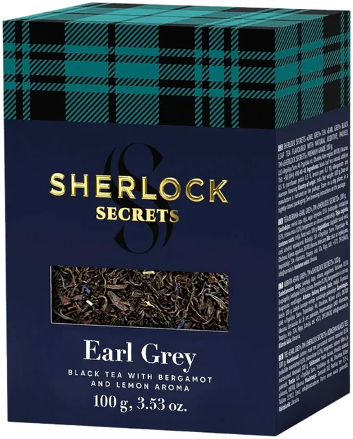 Sherlock Secrets Earl Grey with bergamot and lemon Black Tea 100g