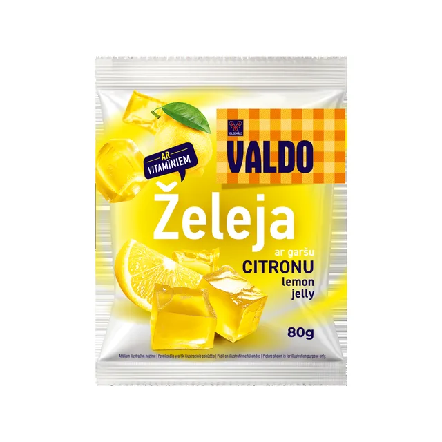 Gelépulver med sitronsmak Valdo 80g