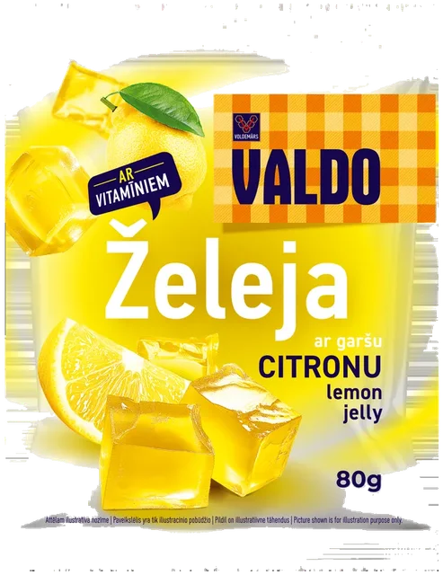 Gelépulver med sitronsmak Valdo 80g