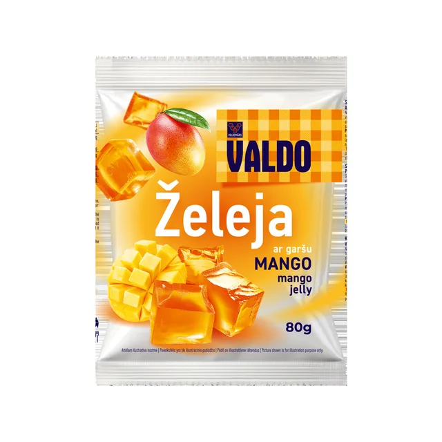 Gelépulver med mangosmak Valdo 80g