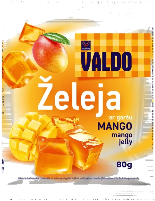 Gelépulver med mangosmak Valdo 80g