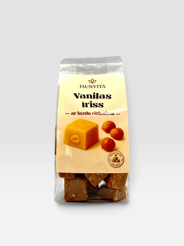 Vanilla toffee med hasselnøtter Jaunvita 200g