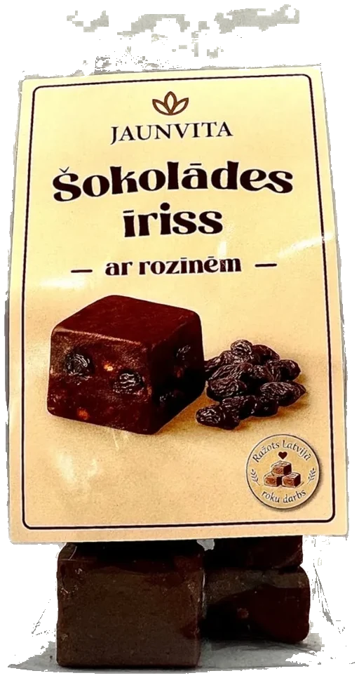 Sjokolade toffee med rosiner Jaunvita 200g