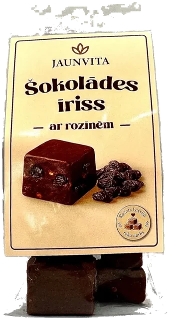 Sjokolade toffee med rosiner Jaunvita 200g