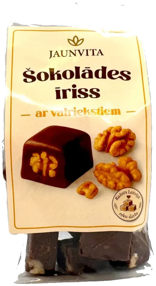 Sjokolade toffee med valnøtter Jaunvita 200g