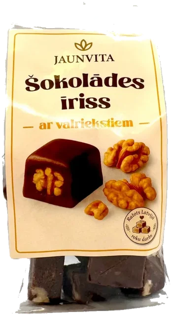 Sjokolade toffee med valnøtter Jaunvita 200g