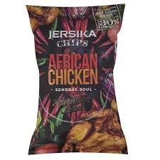 Potet chips med afrikansk kylling smak Jersika 90g
