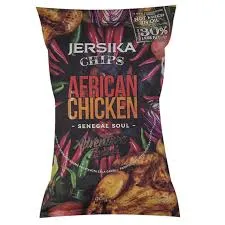 Potet chips med afrikansk kylling smak Jersika 90g