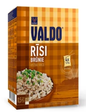 Brunris i puser Valdo, 500g (4x125g)