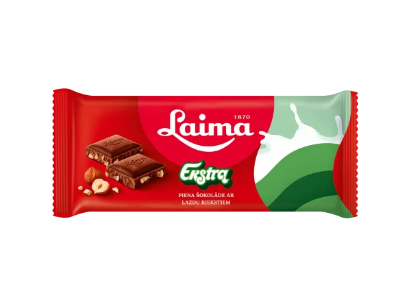 Ekstra melk sjokolade med hasselnøtter Laima 90g