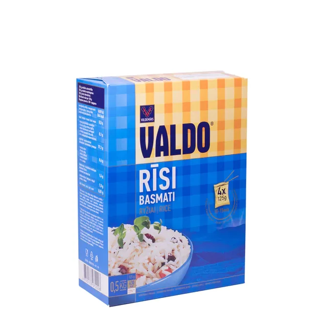 Basmatiris i puser Valdo, 500g (4x125g)
