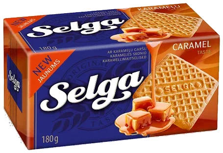 SELGA Kjeks med Karamellsmak, 180g