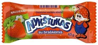 Ostemasse med jordbær NYKSTUKAS, 45g