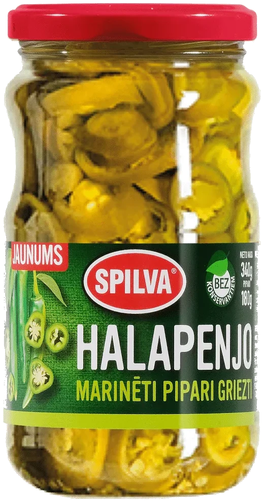 Jalapene pepper syltet kuttet, Spilva 340g